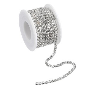 Unique Bargains DIY Bag Clothing Decoration Crystal Rhinestone Sew on Close Claw Chain Trim - 1 of 4