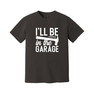 Simply Sage Market Men's I'll Be In The Garage Short Sleeve Garment Dyed Tee - 1 of 2