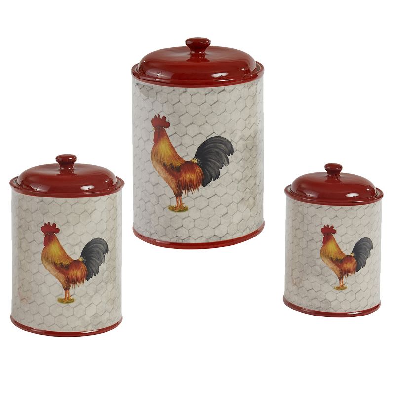 Park Designs Break Of Day Rooster Canister Set, 1 of 4