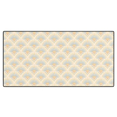 Iveta Abolina Fan Florals Yellow Desk Mat