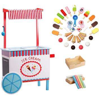 Svan Ice Cream Cart for Kids, Wood Playstand