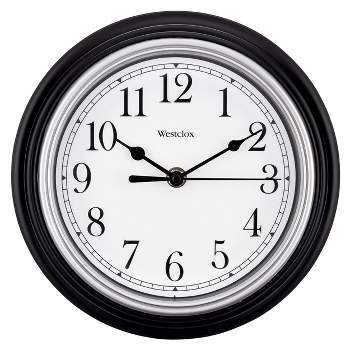 9" Round Simplicity Wall Clock Black - Westclox