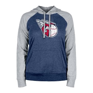 MLB Cleveland Guardians Women's Lightweight Bi-Blend Hooded Sweatshirt - 1 of 4