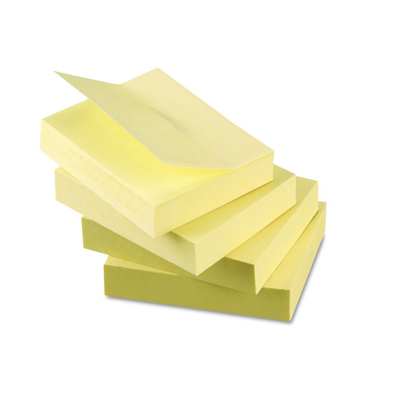UNIVERSAL Recycled Sticky Notes 1 1/2 x 2 Yellow 100-Sheet 12/Pack 28062, 4 of 7