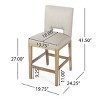 Fabric Barstools Set of 2,Wooden Upholstered Counter Bar Stools with L-Shaped Backs stools,Kitchen Island,Breakfast Bar Stools-Cuddlewood - 4 of 4