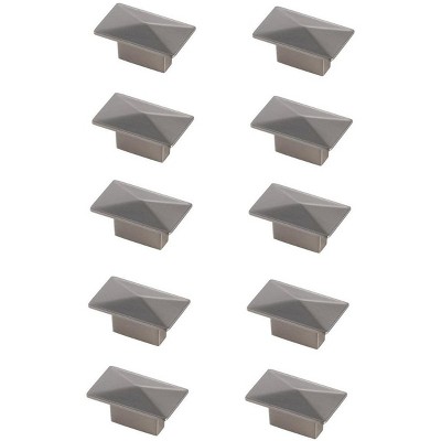 Elegant Lighting Perry 2Inch Brushed Nickel Rectangle Knob Multipack (Set of 10)