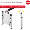Hailo Folding Step Stool, 2 Collapsible Non-Slip Steps with Aluminum Frame and Rubber Feet for Garage, Home and Kitchen, MK80, Silver/Black - 4 of 4