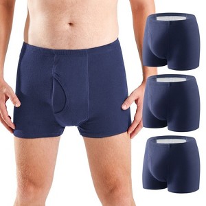 CARER 3-Pack Reusable Men's Incontinence Underwear Washable 9oz Super Absorbency Leak Proof Incontinence Briefs for Men - 1 of 4