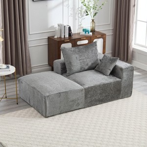 Sapphtopaz Memory Foam Couches for Living Room 2-Seater Upholstered Deep Sofa Bed with Anti-Wrinkle Chenille Fabric Sleeper Sofa for Bedroom - 1 of 4