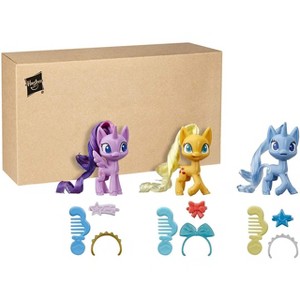 My Little Pony Potion Pony 3-Pack – Twilight Sparkle, Applejack & Trixie Lulamoon – Includes 15 Hair Accessories – 18-Piece Friendship Styling Set - 1 of 4