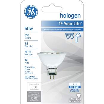 GE 50w MR16 Halogen Light Bulb White