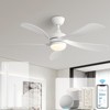 Sofucor 52 Inch Smart Ceiling Fan with Lights and Remote Low Profile Ceiling Fan 5 Blade Noiseless Reversible DC Motor Fan Work with Alexa/Google/App - 2 of 4