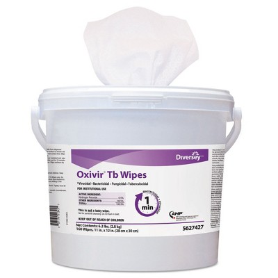 Diversey Oxivir Tb Surface Disinfectant Cleaner Wipe Canister Unscented 160 Count