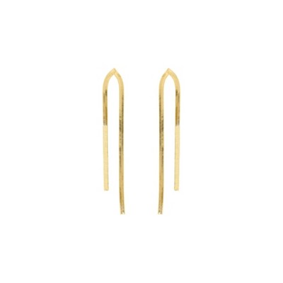 Fern Herringbone Chain Earrings by Tomorrow Studio