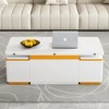 JUJABU Lift-Top Coffee Table with 4Storage Stools, Multi-Functional and Foldable Top - 4 of 4
