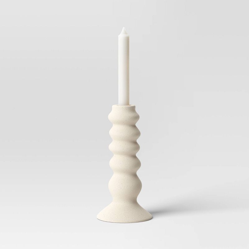 Tall Ceramic Organic Modern Taper Candle Holder - Threshold&#8482;, 4 of 5