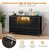8 Fabric Drawer TV Stand Dresser: 55” TV Entertainment Center with Open Shelf, Adjustable Feet – Living Room/Bedroom Furniture - 4 of 4