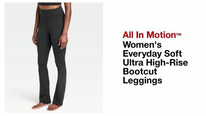 Women's Everyday Soft Ultra High-Rise Bootcut Leggings - All In Motion™, 2 of 10, play video