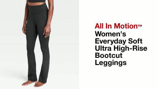 Women's Everyday Soft Ultra High-Rise Bootcut Leggings - All In Motion™, 2 of 10, play video