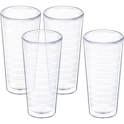 Srenta Insulated Tumblers | Doubled Walled Insulated Cups Made From Tritan Plasti | Works in Dishwasher, Microwave & Freezer | 4 Pack