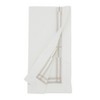 Saro Lifestyle Timeless Trim Embroidered Border Napkin (Set of 4), 20", Gold - 3 of 4
