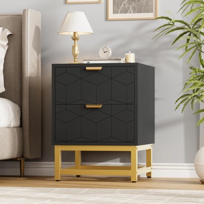 2 Drawer Dresser, Small Chest, Modern Nightstand for Bedroom, End Table with Drawer for Living Room, Hallway, Entryway