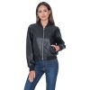 Women's Faux Leather Bomber - S.E.B. By Sebby - 3 of 4