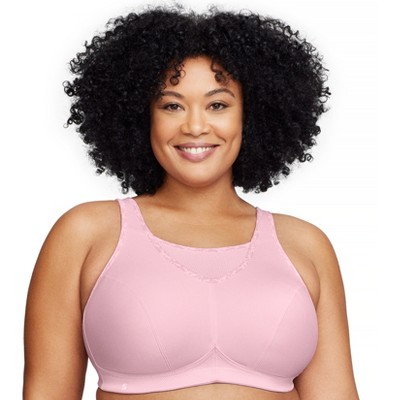 Glamorise Womens No-Bounce Camisole Sports Wirefree Bra 1066 Parfait Pink  42J