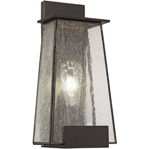 Minka Lavery Modern Outdoor Wall Light Fixture Dakota Bronze 14 1/4" Clear Seeded Glass for Post Exterior Deck Porch Yard Patio - 1 of 1