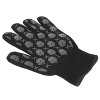 Gibson 2 Piece 100% Soft-Knitted Meta-Aramid Fiber Oven Mitt Set in Black - 2 of 4