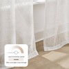38"x84" Lush Decor Aileen Textured Raindrop Sheer Window Curtain Panels White Pair - 3 of 4