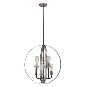 Craftmade Lighting Randolph 6 - Light Chandelier in  Flat Black/Brushed Polished Nickel - 1 of 1