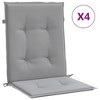 vidaXL Garden Lowback Chair Cushions 4 pcs Gray 39.4"x19.7"x1.2" Oxford Fabric - 2 of 4