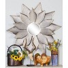 Metal Starburst Wall Mirror Light Brown - Olivia & May: Rustic Iron Frame, No Assembly Required - 2 of 4