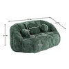 CAVINAS Chenille Bean Bag Chair for Adults and Kids,Lazy Floor Sofa Chair with Foam,Cozy Lounge Chair for Living Room - 3 of 4