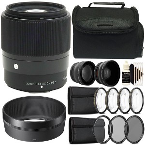 Sigma 30mm f/1.4 DC DN Contemporary Lens (FUJIFILM X) with Complete Filter Set Bundle - 1 of 4