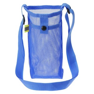Unique Bargains Mesh Portable Adjustable Strap Water Bottle Bag for Sports - 1 of 4