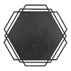 Kate and Laurel Kona Hexagon Metal Hexagon Mirror, 32x31, Black - 3 of 4