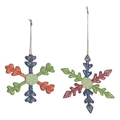 Melrose Wood Snowflake Ornament (Set of 6)