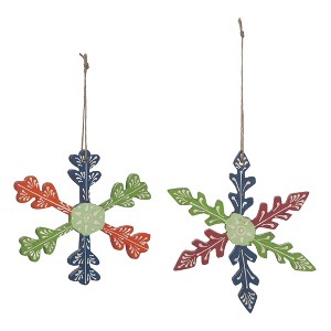 Melrose Wood Snowflake Ornament (Set of 6) - 1 of 3