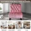 MOONMISS Comfy Velvet Armless Accent Chair, Upholstered with Durable Solid Wood Frame,Easy Assembly - 4 of 4