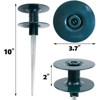 VisioGear Hardware Fasteners, 6PCS Garden Hose Guide Spike, Keeps Garden Hose Out of Flower Beds, Silver, 3.7"*3.7"*10" - 3 of 4