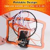 iMountek"Indoor Mini Basketball Hoop Set with 4 Balls, Electric Scorer, Foldable Basket - Fun Gift"Orange - 2 of 4