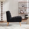 GDFStudio Moulton Modern 24.4" Chenille Upholstered Accent Chair with Rubber Wood Legs - 3 of 4