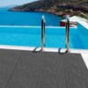 Chic Crate-Stone Texture Interlocking Patio Deck Tiles – DIY Quick-Install 12In Multi-Room/Outdoor Tile, 44-Pack DARK Gray - 2 of 4