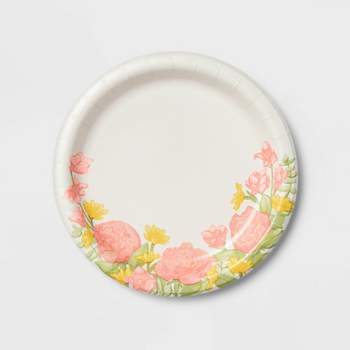 8.5" 10ct Floral Dinner Plates - Spritz™