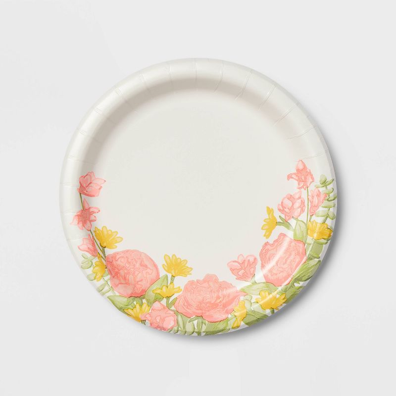 8.5&#34; 10ct Floral Dinner Plates - Spritz&#8482;, 1 of 4
