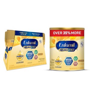 Enfamil NeuroPro Infant Formula 28.3oz Powder + 6 Count/8 fl oz Ready to Feed Bottles - 1 of 4