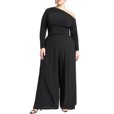 ELOQUII Women's Plus Size Wide Leg Pant