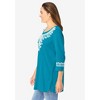 Woman Within Plus Size Embroidered Knit Tunic - 4 of 4